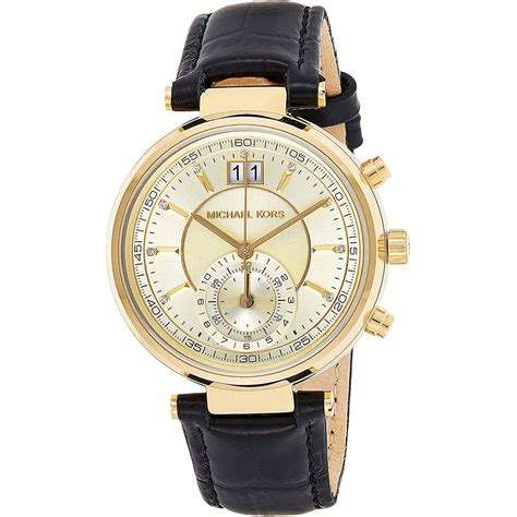 michael kors sawyer watch|Michael Kors Women's Sawyer Black Watch MK2433 .